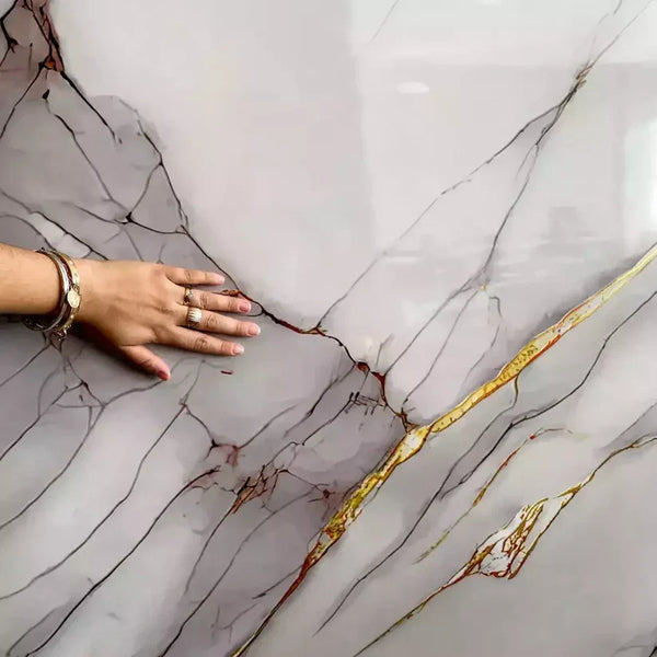 Carreaux de vinyle marbrés (2.7 m x 1 m)